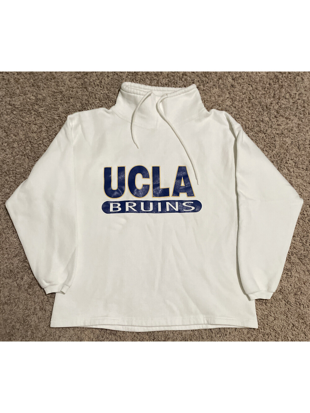 VINTAGE PM SPORTS UCLA Bruins Collared Sweatshirt MADE IN USA RARE MENS Large